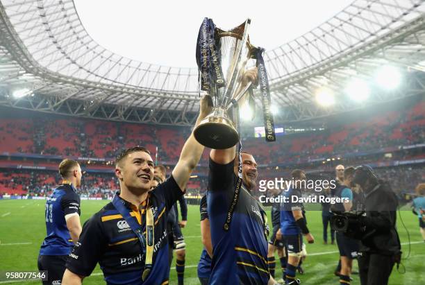 Luke McGrath and Jack McGrath of Leinster celebrate their victory during the European Rugby Champions Cup Final match between Leinster Rugby and...