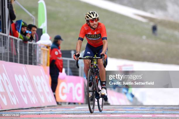 Arrival / Manuele Boaro of Italy and Team Bahrain-Merida / during the 101th Tour of Italy 2018, Stage 9 a 225km stage from Pesco Sannita to Gran...