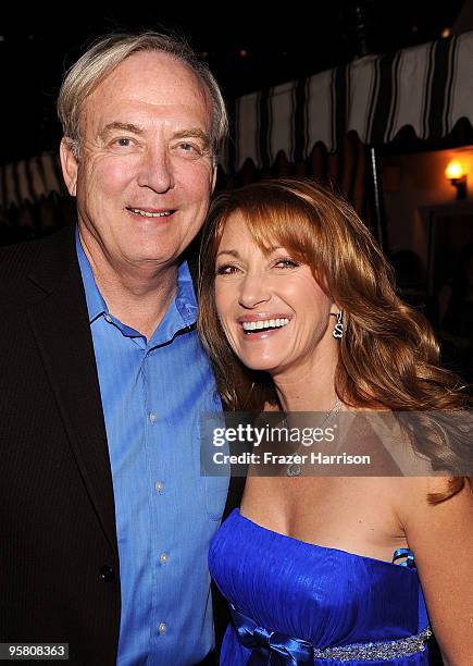 Actor James Keach and actress Jane Seymour attend the Golden Globes party hosted by T Magazine and Dom Perignon at Chateau Marmont on January 15,...