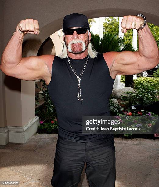 Hulk Hogan is seen at the Langham hotel in Pasadena on January 15, 2010 in Los Angeles, California.