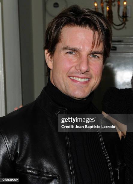 Tom Cruise arrives at the NY Times Style Magazine's Golden Globe Awards Cocktail at Chateau Marmont on January 15, 2010 in Los Angeles, California.