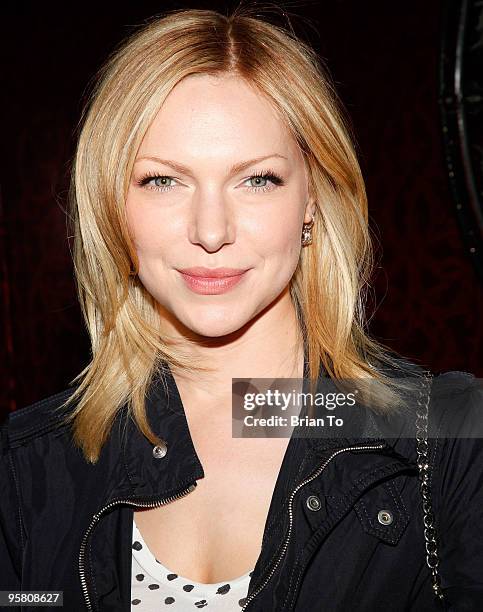 Laura Prepon attends TV producer Adam Havener's birthday at Beso Restaurant at Beso on January 15, 2010 in Hollywood, California.