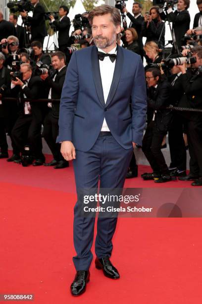 Nikolaj Coster-Waldau attends the screening of "Sink Or Swim " during the 71st annual Cannes Film Festival at Palais des Festivals on May 13, 2018 in...