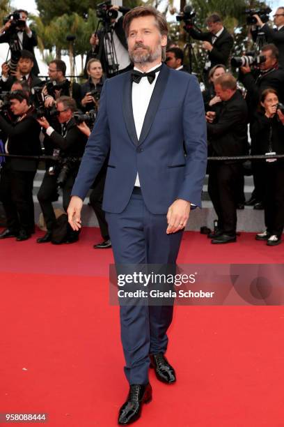 Nikolaj Coster-Waldau attends the screening of "Sink Or Swim " during the 71st annual Cannes Film Festival at Palais des Festivals on May 13, 2018 in...