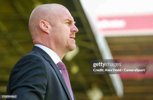 Burnley manager Sean Dyche during the Premier League match between Burnley and AFC Bournemouth at Turf Moor on May 13, 2018 in Burnley, England.