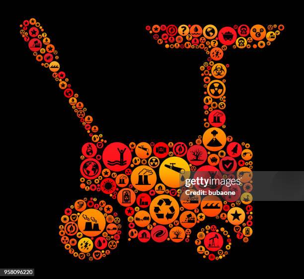 car generator climate change vector icon pattern - ocean garbage stock illustrations