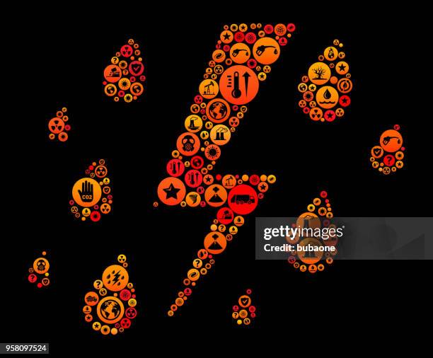 rain & thunder climate change vector icon pattern - natural gas accident stock illustrations