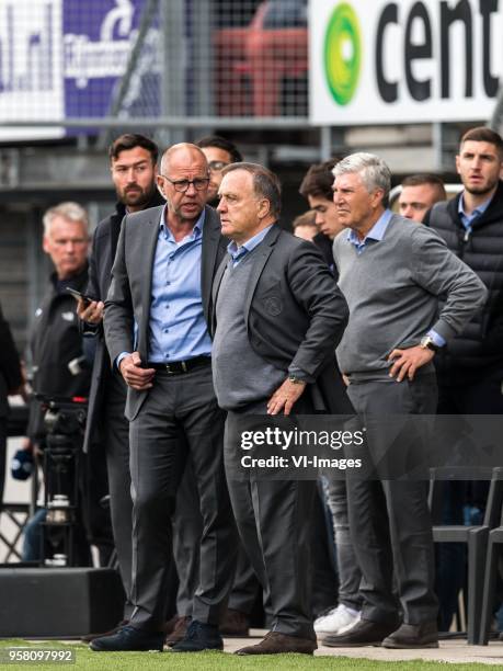 Assistent trainer Fred Grim of Sparta Rotterdam, coach Dick Advocaat of Sparta Rotterdam, assistent trainer Cor Pot of Sparta Rotterdam during the...