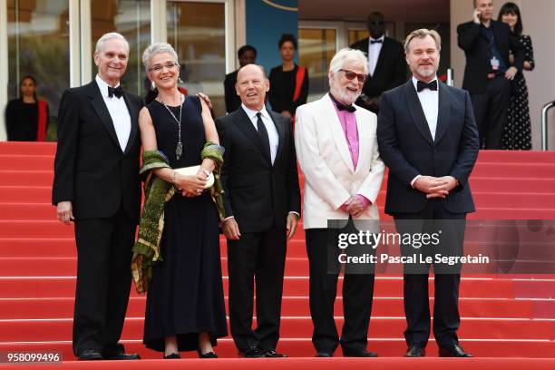 Actor Keir Dullea, Stanley Kubrick's daughter Katharina Kubrick, a guest, Stanley Kubrick's producing partner and brother-in-law Jan Harlan and...