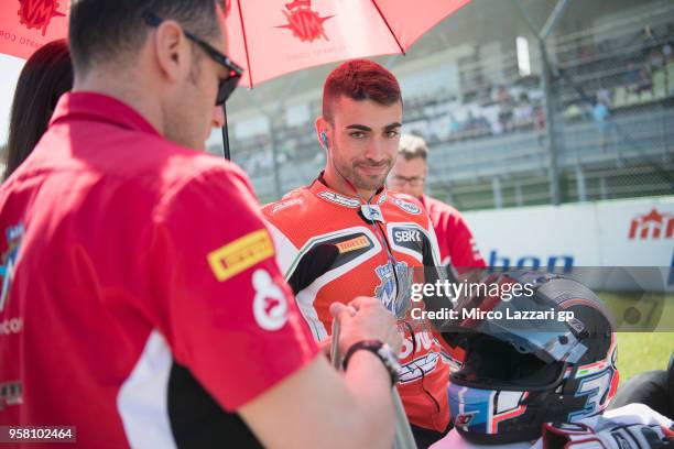 Raffaele De Rosa of Italy and MV AGUSTA REPARTO CORSE prepares to sstart on the grid during the SuperSport race during 2018 Superbikes Italian Round...