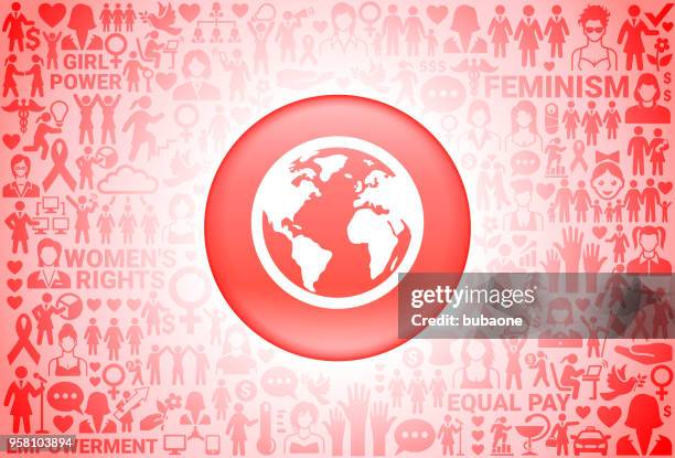 ilustrações de stock, clip art, desenhos animados e ícones de globe  girl power women's rights background - earth rights