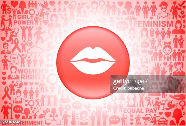 lips girl power women's rights background - happy dentist computer stock illustrations
