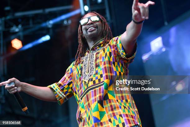Rapper Lil Jon performs onstage during the Power 106 Powerhouse festival at Glen Helen Amphitheatre on May 12, 2018 in San Bernardino, California.