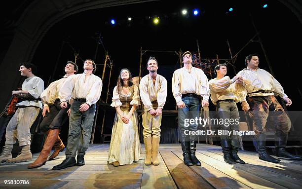 Exclusive Coverage*** The Cast of Lerner & Lowe�s "Camelot" returns to the stage for a Curtain at Pasadena Playhouse on January 15, 2010 in Pasadena,...