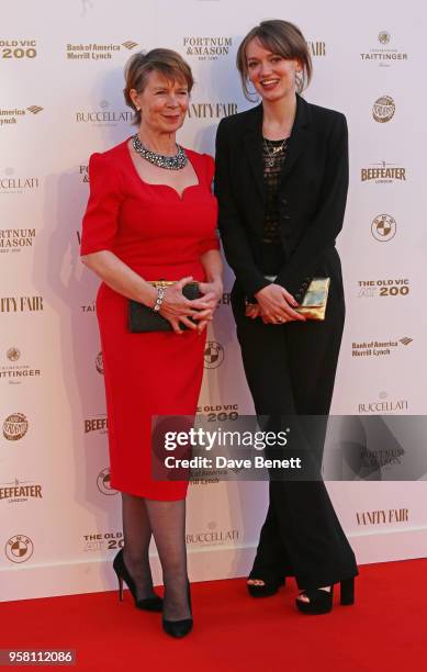 Celia Imrie and Lucy Briggs-Owen attend The Old Vic Bicentenary Ball to celebrate the theatre's 200th birthday at The Old Vic Theatre on May 13, 2018...