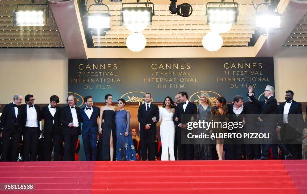 French producer Alain Attal, French producer Hugo Selignac, French actor Philippe Katerine, Belgian actor Jonathan Zaccai, French actress Melanie...