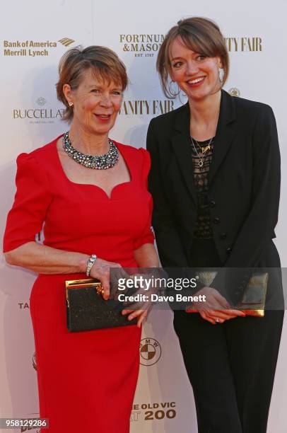 Celia Imrie and Lucy Briggs-Owen attend The Old Vic Bicentenary Ball to celebrate the theatre's 200th birthday at The Old Vic Theatre on May 13, 2018...