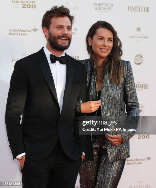 Jamie Dornan and Amelia Warner arriving for the Old Vic Bicentenary Ball, at the Old Vic in Lambeth, London.