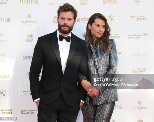 Jamie Dornan and Amelia Warner arriving for the Old Vic Bicentenary Ball, at the Old Vic in Lambeth, London.