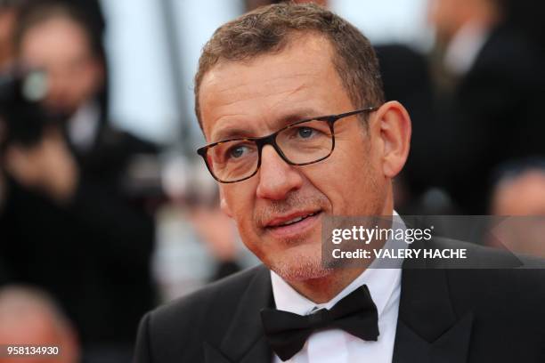 French actor Dany Boon arrives on May 13, 2018 for the screening of a remastered version of the film "2001: A Space Odyssey" at the 71st edition of...