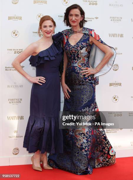 Haydn Gwynne and Rosalie Craig arriving for the Old Vic Bicentenary Ball, at the Old Vic in Lambeth, London.