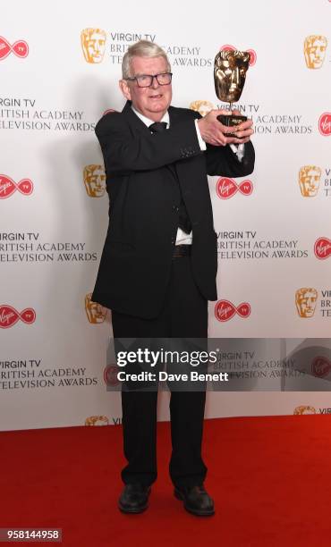 John Motson-Special Award attends the Virgin TV British Academy Television Awards at The Royal Festival Hall on May 13, 2018 in London, England.