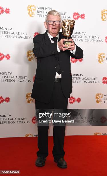 John Motson-Special Award attends the Virgin TV British Academy Television Awards at The Royal Festival Hall on May 13, 2018 in London, England.