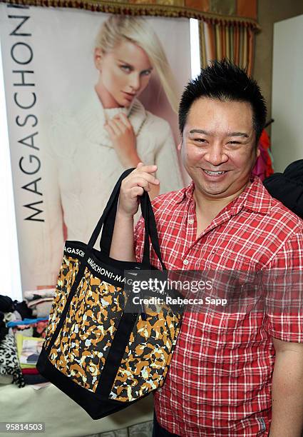 Actor Rex Lee poses with the Magaschino display during the HBO Luxury Lounge in honor of the 67th annual Golden Globe Awards held at the Four Seasons...