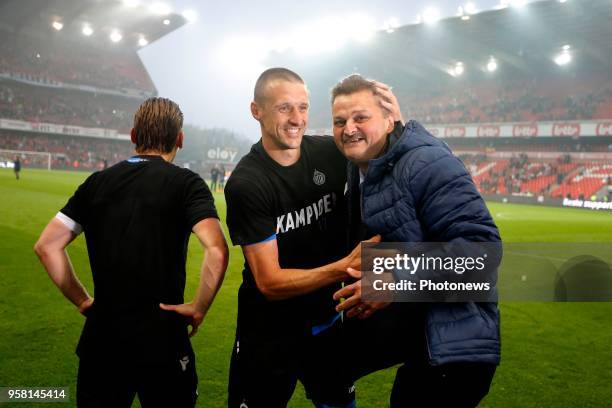 Timmy Simons midfielder of Club Brugge during the Jupiler Pro League Play-Off 1 match between R. Standard de Liege and Club Brugge at the Sclessin...