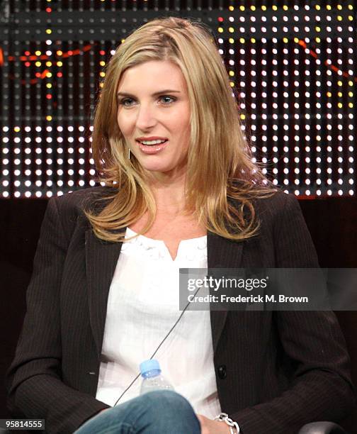 Actress Viva Bianca of the television show "Spartacus: Blood and Sand" speaks during the Starz Network portion of The 2010 Winter TCA Press Tour at...