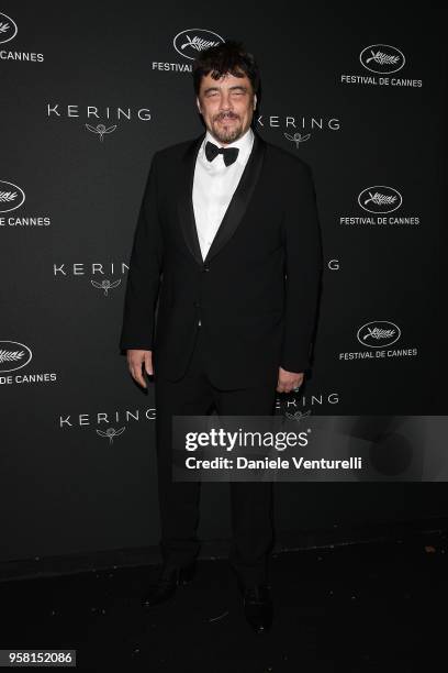 Benicio del Toro attends the Women in Motion Awards Dinner, presented by Kering and the 71th Cannes Film Festival, at Place de la Castre on May 13,...
