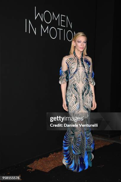 Cate Blanchett attends the Women in Motion Awards Dinner, presented by Kering and the 71th Cannes Film Festival, at Place de la Castre on May 13,...