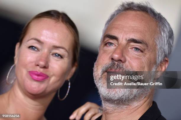 Actor Titus Welliver and wife Jose Stemkens arrive at the premiere of Disney Pictures and Lucasfilm's 'Solo: A Star Wars Story' at the El Capitan...