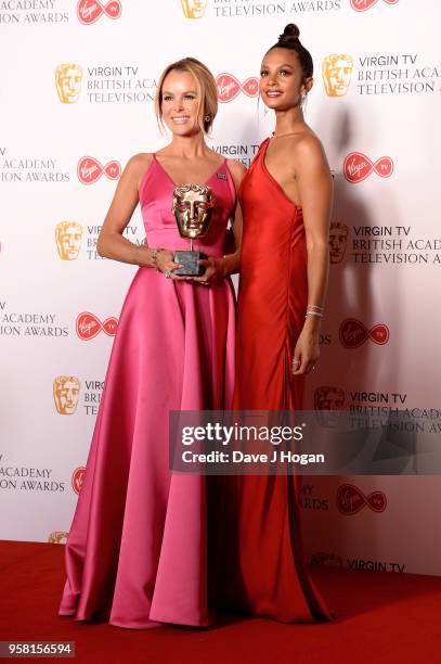 Amanda Holden and Alesha Dixon with the award for Entertainment Programme for 'Britain's Got Talent', pose in the press room at the Virgin TV British...