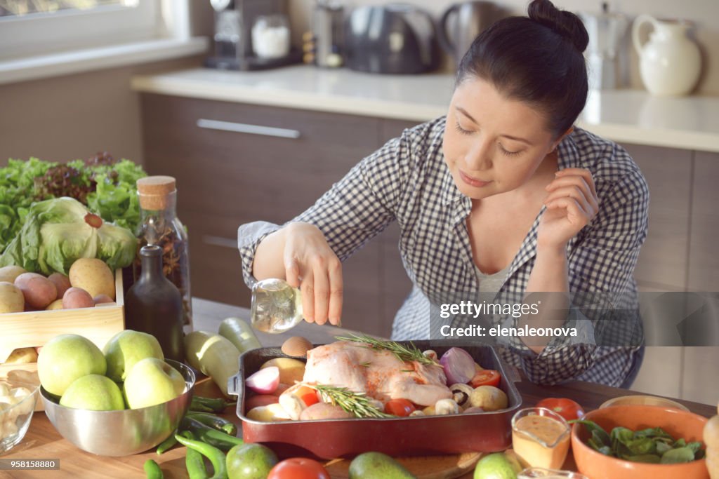 Woamn Cooking Woman Cooking In The Kitchen High-Res Stock Photo - Getty Images