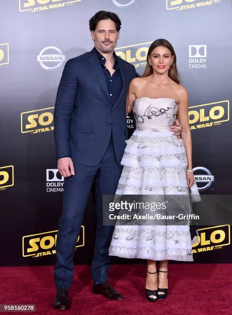 Actors Joe Manganiello and Sofia Vergara arrive at the premiere of Disney Pictures and Lucasfilm's 'Solo: A Star Wars Story' at the El Capitan...