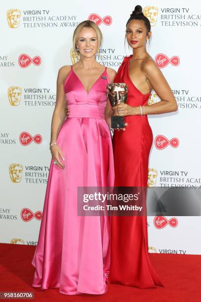 Amanda Holden and Alesha Dixon, winner of Entertainment Programme 'Britain's Got Talent' pose in the press room at the Virgin TV British Academy...