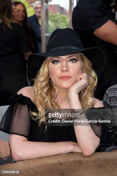 Katheryn Winnick attends at the inauguration of Playa Padre on May 13, 2018 in Marbella, Spain.