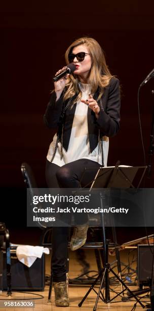 American jazz singer Melody Gardot performs at the 'Forever Django: Passing the Family Torch' concert at Carnegie Hall, New York, New York, May 1,...