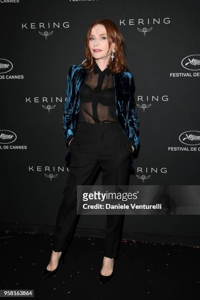 Isabelle Huppert attends the Women in Motion Awards Dinner, presented by Kering and the 71th Cannes Film Festival, at Place de la Castre on May 13,...