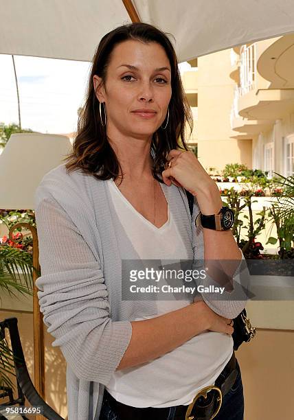 Actress Bridget Moynahan visits the Invicta Watch Group suite during the HBO Luxury Lounge in honor of the 67th annual Golden Globe Awards held at...