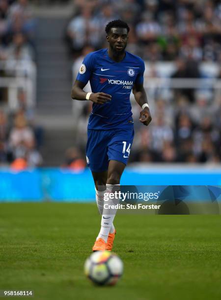Chelsea player Tiemoue Bakayoko in action during the Premier League match between Newcastle United and Chelsea at St. James Park on May 13, 2018 in...