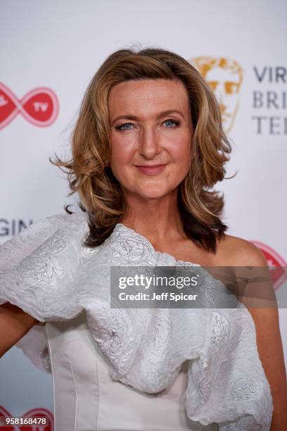 Victoria Derbyshire poses in the press room at the Virgin TV British Academy Television Awards at The Royal Festival Hall on May 13, 2018 in London,...