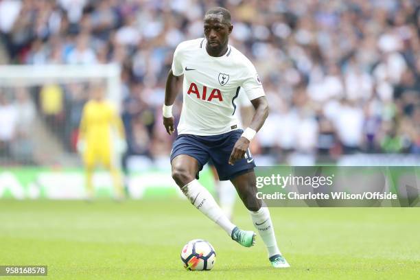 Moussa Sissoko of Tottenham during the Premier League match between Tottenham Hotspur and Leicester City at Wembley Stadium on May 13, 2018 in...