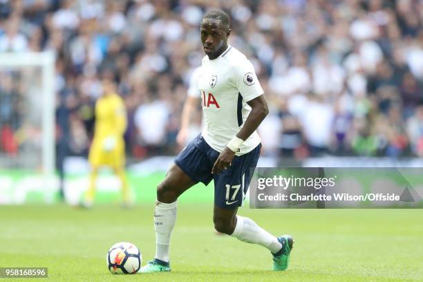 Moussa Sissoko of Tottenham during the Premier League match between Tottenham Hotspur and Leicester City at Wembley Stadium on May 13, 2018 in...
