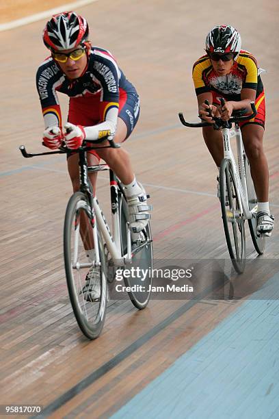 Jose Valero and Eduardo Sierra compete for the national cycling championship Copa Federacion at the National Center for High Performance on January...