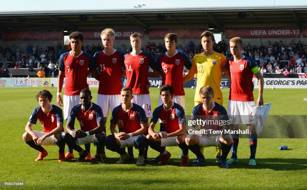 Norway players pose for a team photo during the UEFA European