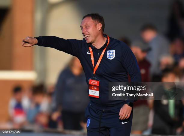 Steve Cooper, Manager of England during the UEFA European Under-17 Championship Between Norway and England at Pirelli Stadium on May 13, 2018 in...