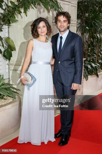 German actor Oliver Wnuk and his siter Samantha Wnuk attend the Felix Burda Award at Hotel Adlon on May 13, 2018 in Berlin, Germany.