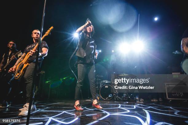 American singer Kellin Quinn of Sleeping With Sirens performs live on stage during a concert at the Columbia Theater on May 13, 2018 in Berlin,...